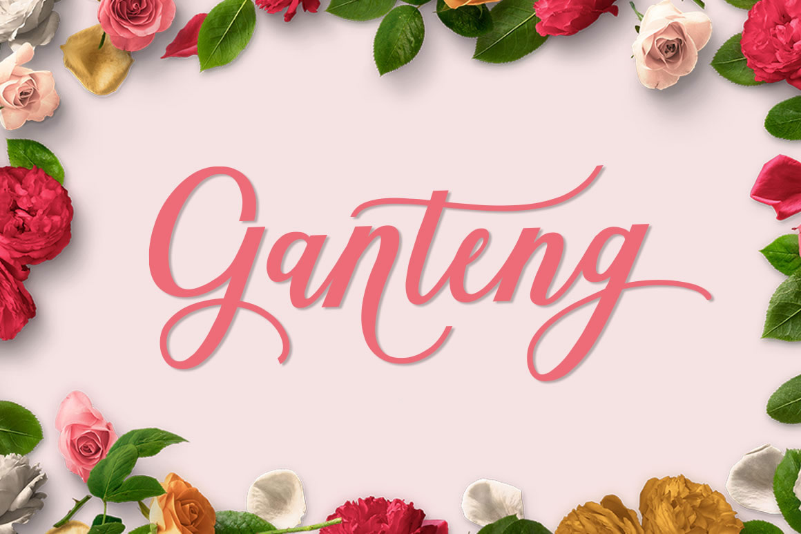 Ganteng Script: A Bold Handwritten Typeface for Branding